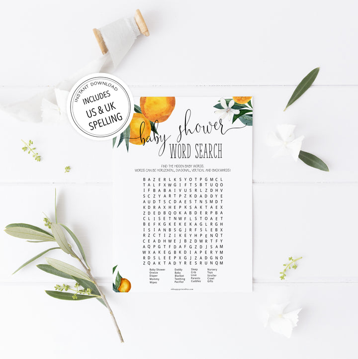 baby shower word search game, Printable baby shower games, little cutie baby games, baby shower games, fun baby shower ideas, top baby shower ideas, little cutie baby shower, baby shower games, fun little cutie baby shower ideas, citrus baby shower games, citrus baby shower, orange baby shower