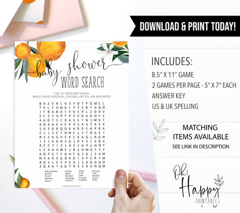 baby shower word search game, Printable baby shower games, little cutie baby games, baby shower games, fun baby shower ideas, top baby shower ideas, little cutie baby shower, baby shower games, fun little cutie baby shower ideas, citrus baby shower games, citrus baby shower, orange baby shower