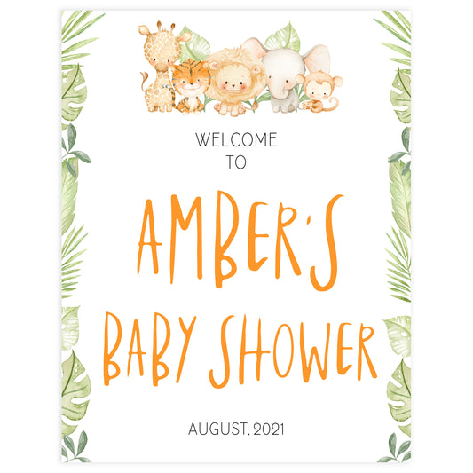 baby shower welcome sign, Safari animals baby decor, printable baby table signs, printable baby decor, baby safari animals table signs, fun baby signs, baby safari animals fun baby table signs