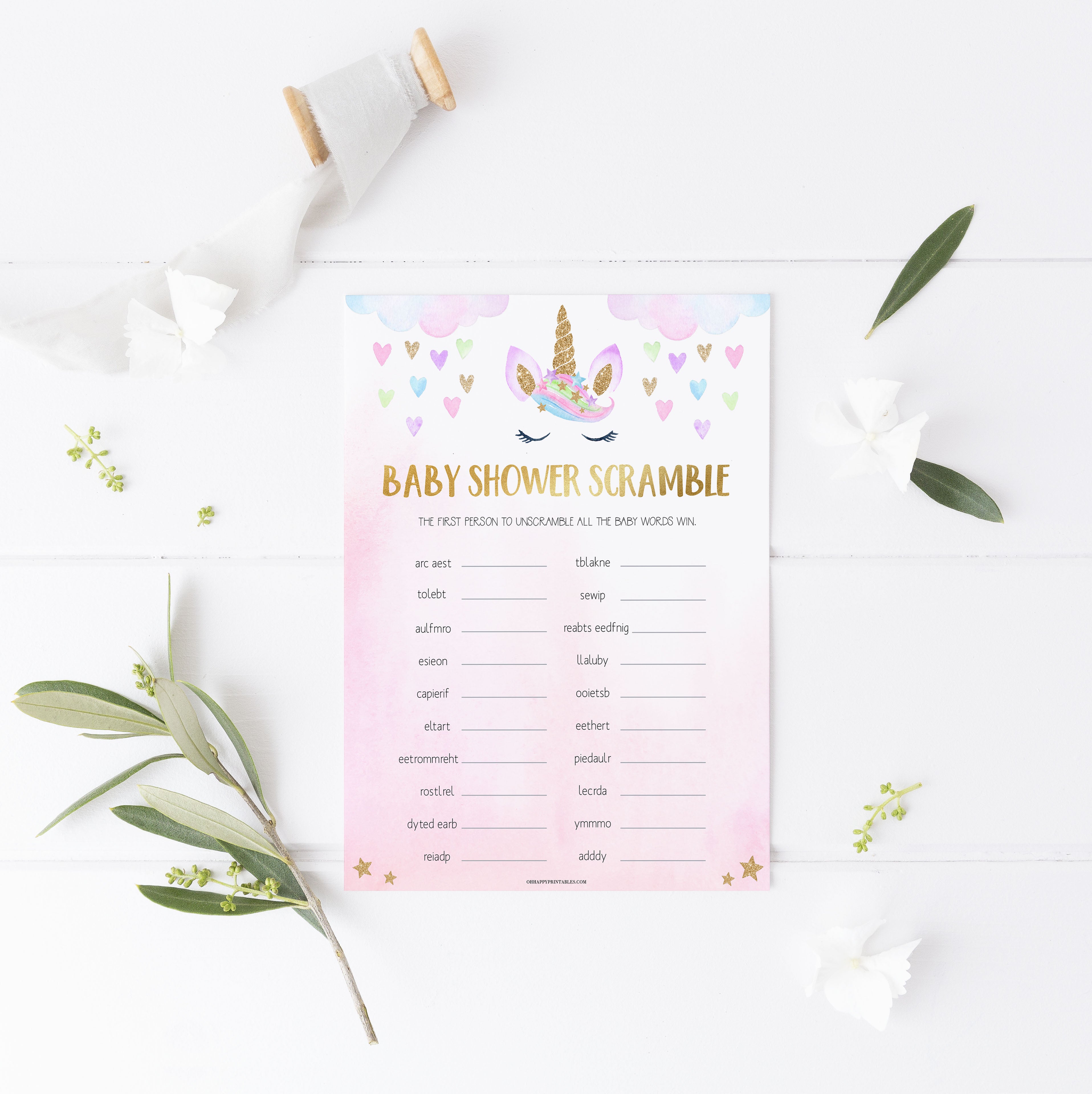 baby word scramble game, Printable baby shower games, unicorn baby games, baby shower games, fun baby shower ideas, top baby shower ideas, unicorn baby shower, baby shower games, fun unicorn baby shower ideas