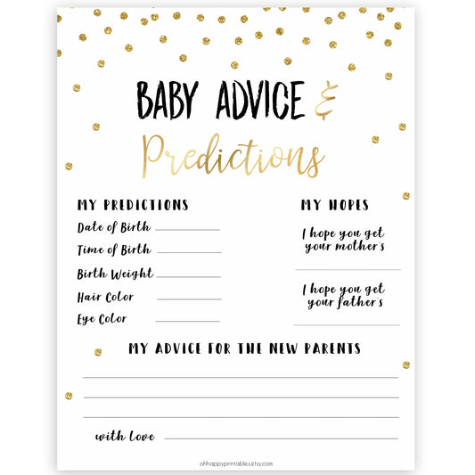 gold baby shower games, baby advice and predictions games, printable baby games, fun baby games, popular baby games, baby shower games, gold baby games