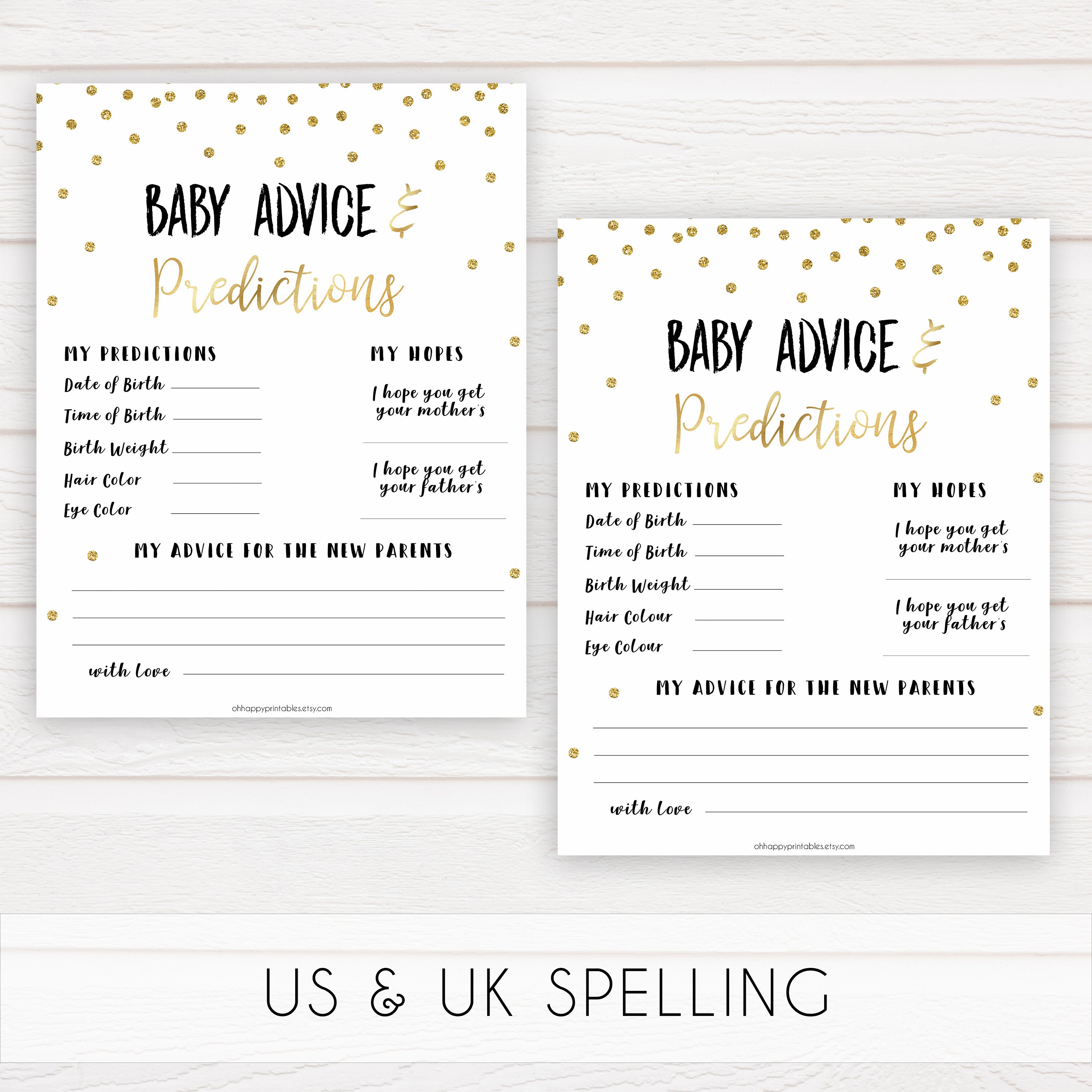 gold baby shower games, baby advice and predictions games, printable baby games, fun baby games, popular baby games, baby shower games, gold baby games