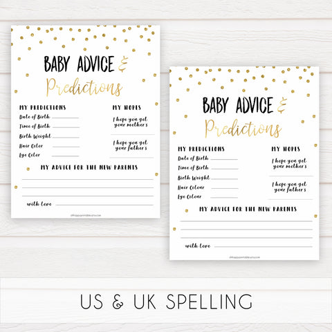 gold baby shower games, baby advice and predictions games, printable baby games, fun baby games, popular baby games, baby shower games, gold baby games