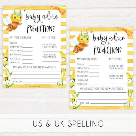 baby advice and predictions keepsake, Printable baby shower games, mommy bee fun baby games, baby shower games, fun baby shower ideas, top baby shower ideas, mommy to bee baby shower, friends baby shower ideas