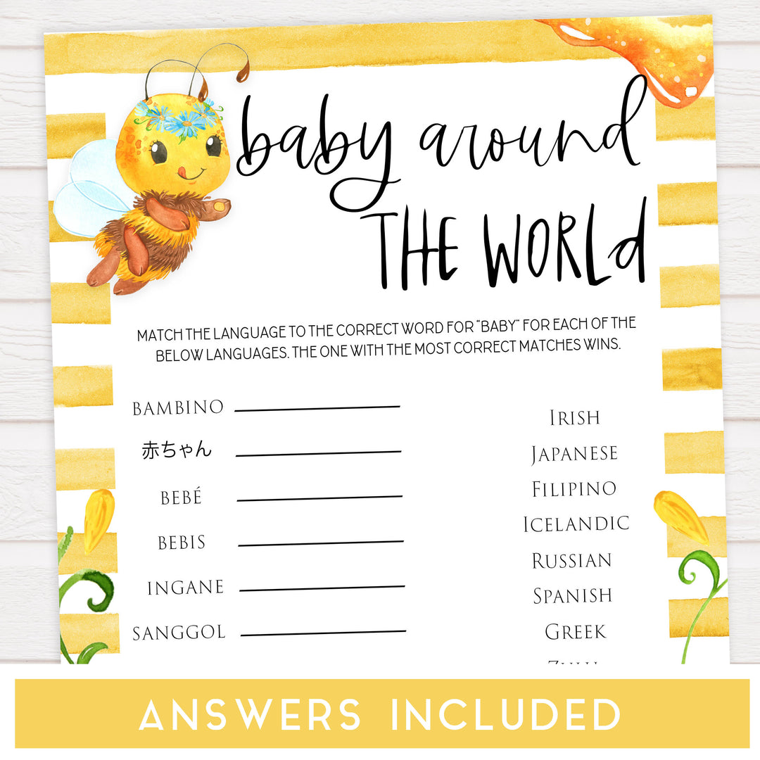 baby around the world, Printable baby shower games, mommy bee fun baby games, baby shower games, fun baby shower ideas, top baby shower ideas, mommy to bee baby shower, friends baby shower ideas