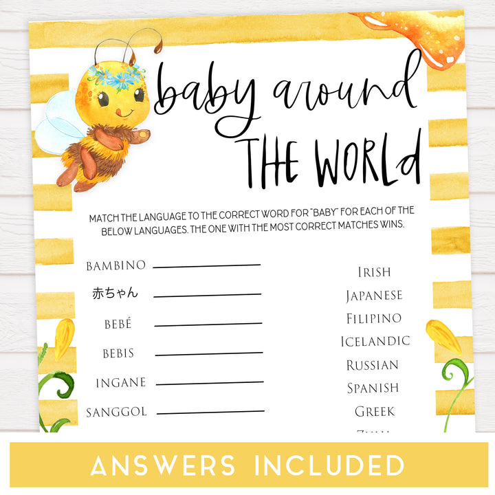 baby around the world, Printable baby shower games, mommy bee fun baby games, baby shower games, fun baby shower ideas, top baby shower ideas, mommy to bee baby shower, friends baby shower ideas
