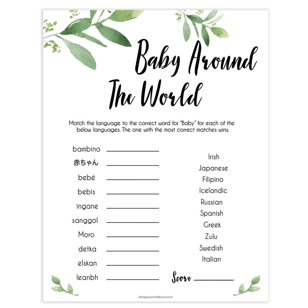 baby around the world baby games, printable baby games, fun baby games, popular baby games