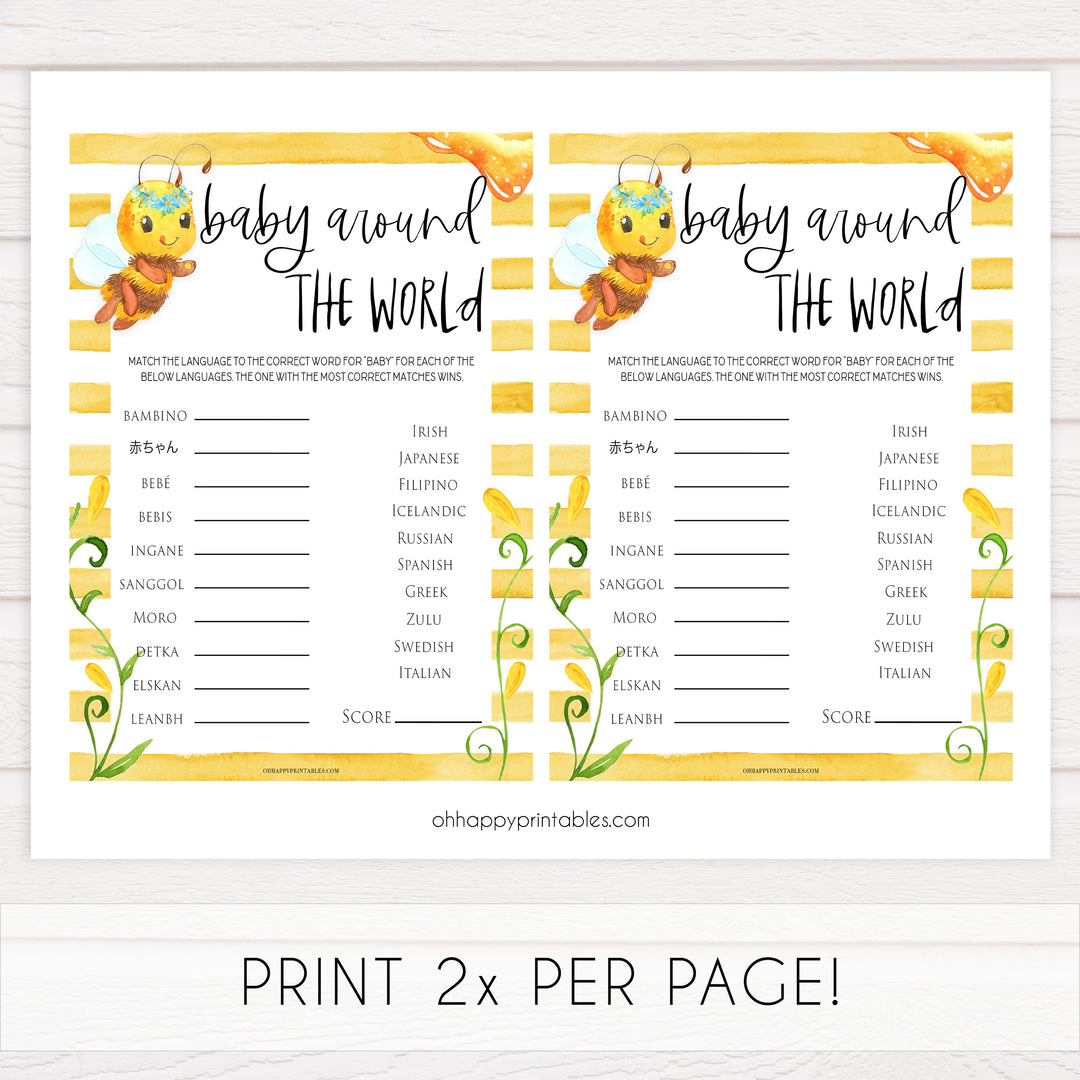 baby around the world, Printable baby shower games, mommy bee fun baby games, baby shower games, fun baby shower ideas, top baby shower ideas, mommy to bee baby shower, friends baby shower ideas