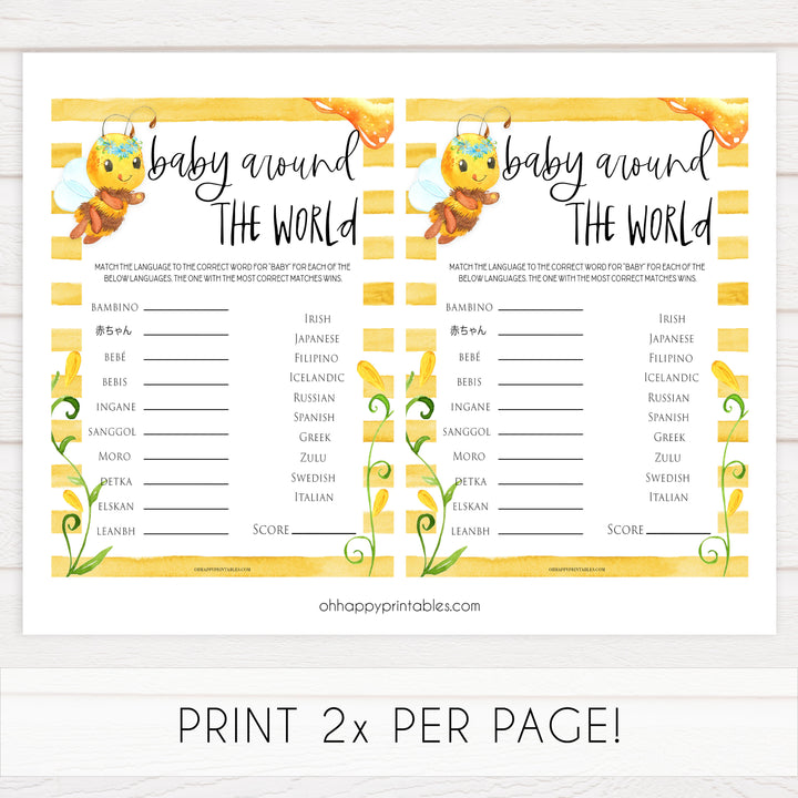 baby around the world, Printable baby shower games, mommy bee fun baby games, baby shower games, fun baby shower ideas, top baby shower ideas, mommy to bee baby shower, friends baby shower ideas