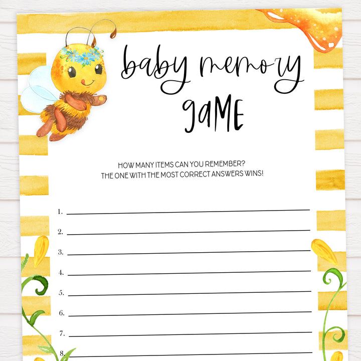 baby memory games, Printable baby shower games, mommy bee fun baby games, baby shower games, fun baby shower ideas, top baby shower ideas, mommy to bee baby shower, friends baby shower ideas