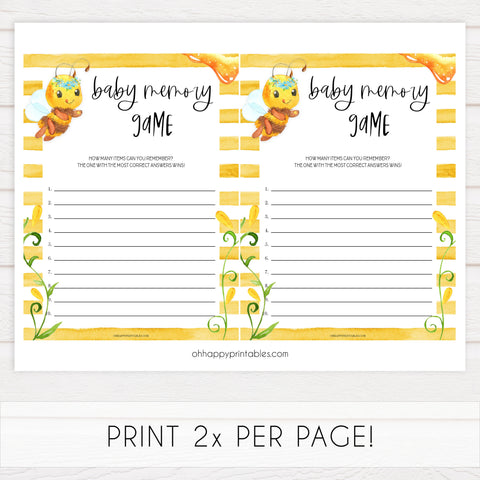 baby memory games, Printable baby shower games, mommy bee fun baby games, baby shower games, fun baby shower ideas, top baby shower ideas, mommy to bee baby shower, friends baby shower ideas