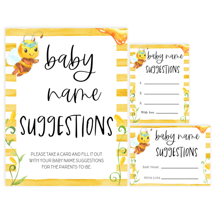 baby name suggestions game, Printable baby shower games, mommy bee fun baby games, baby shower games, fun baby shower ideas, top baby shower ideas, mommy to bee baby shower, friends baby shower ideas