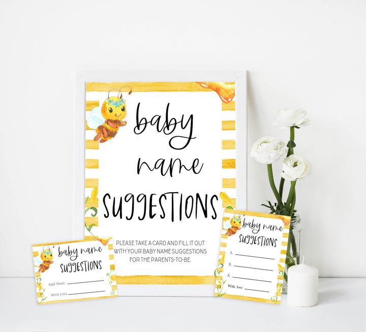 baby name suggestions game, Printable baby shower games, mommy bee fun baby games, baby shower games, fun baby shower ideas, top baby shower ideas, mommy to bee baby shower, friends baby shower ideas