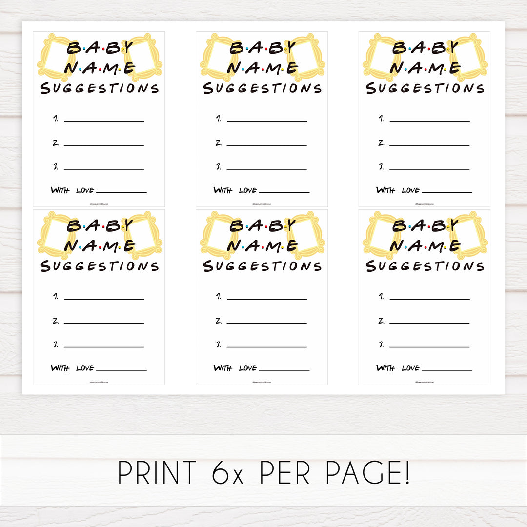baby name suggestions, Printable baby shower games, friends fun baby games, baby shower games, fun baby shower ideas, top baby shower ideas, friends baby shower, friends baby shower ideas