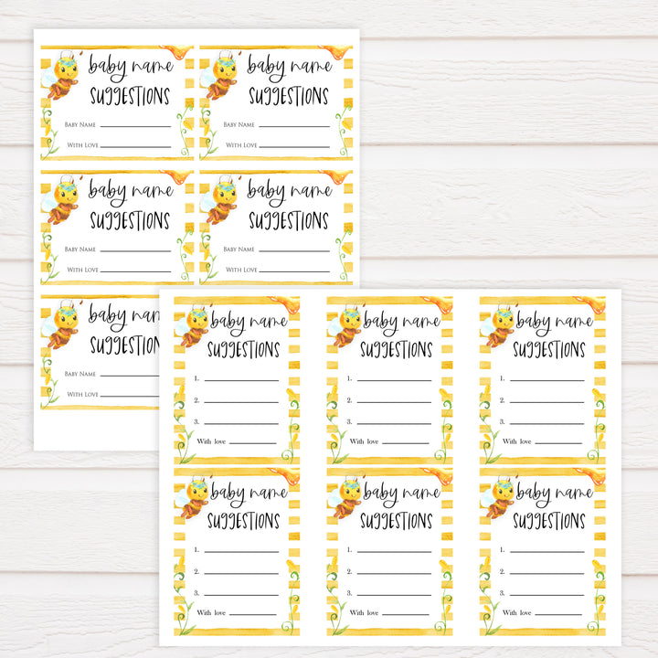 baby name suggestions game, Printable baby shower games, mommy bee fun baby games, baby shower games, fun baby shower ideas, top baby shower ideas, mommy to bee baby shower, friends baby shower ideas