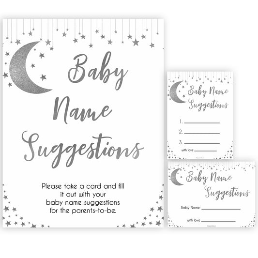 Silver little star, baby name suggestions baby games, baby shower games, printable baby games, fun baby games, twinkle little star games, baby games, fun baby shower ideas, baby shower ideas