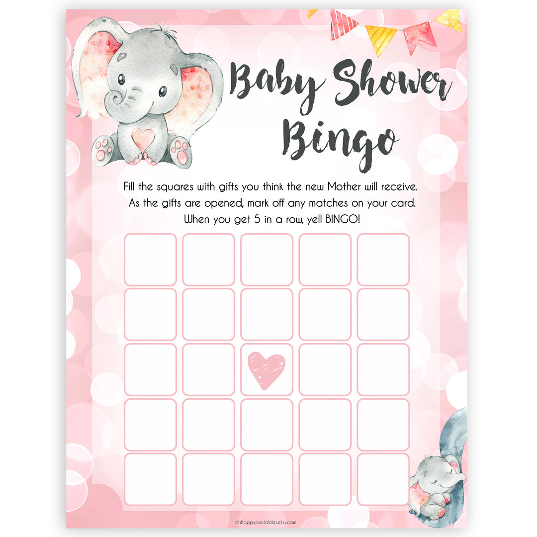pink elephant baby games, baby shower bingo baby shower games, printable baby shower games, baby shower games, fun baby games, popular baby games, pink baby games