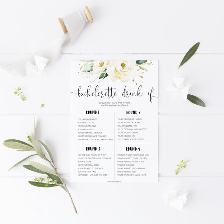 bachelorette drink if game, drink if game, Printable bachelorette games, floral bachelorette, floral hen party games, fun hen party games, bachelorette game ideas, floral adult party games, naughty hen games, naughty bachelorette games
