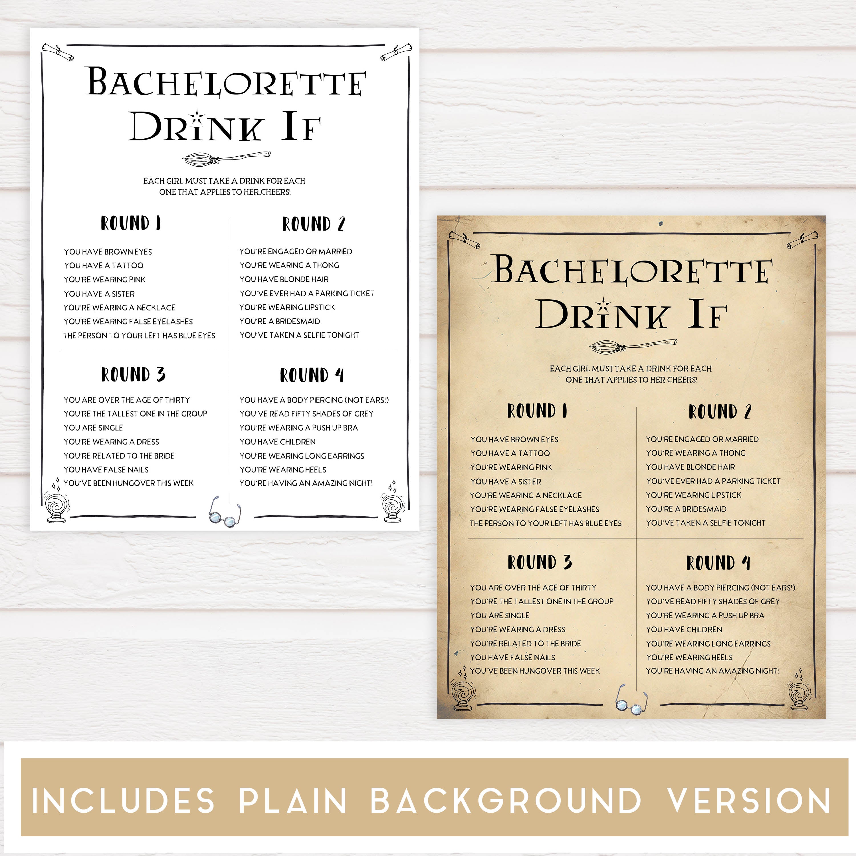 bachelorette drink if game, drink if bridal game, Printable bachelorette games, Harry Potter bachelorette, Harry Potter hen party games, fun hen party games, bachelorette game ideas, Harry Potter adult party games, naughty hen games, naughty bachelorette games