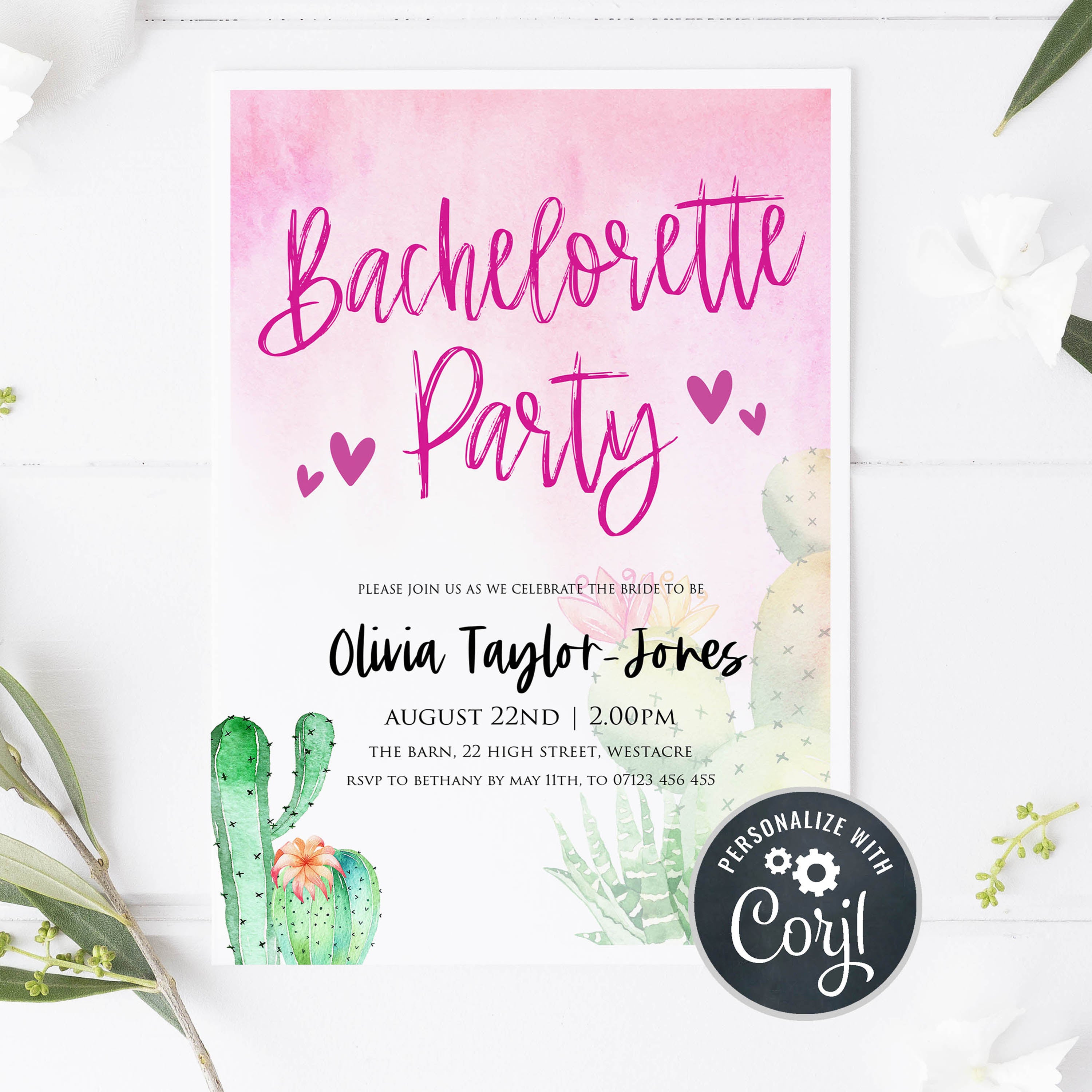 editable bachelorette invitation, fiesta bachelorette bridal shower invitation, final fiesta invitation, editable bridal shower invites