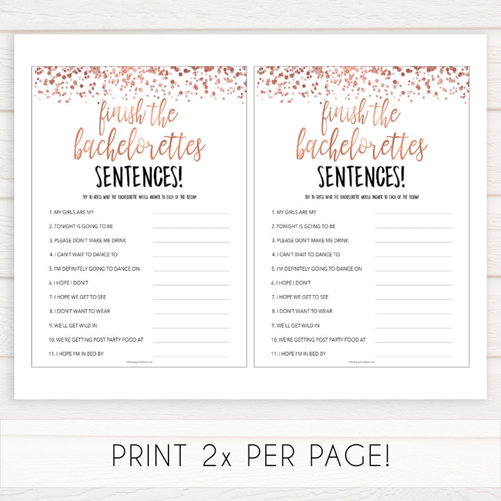 Rose gold bachelorette games, finish the bachelorette sentences, bachelorette games, bridal shower games, top 10 baby games, fun bachelorette games, top bridal games, rose gold games