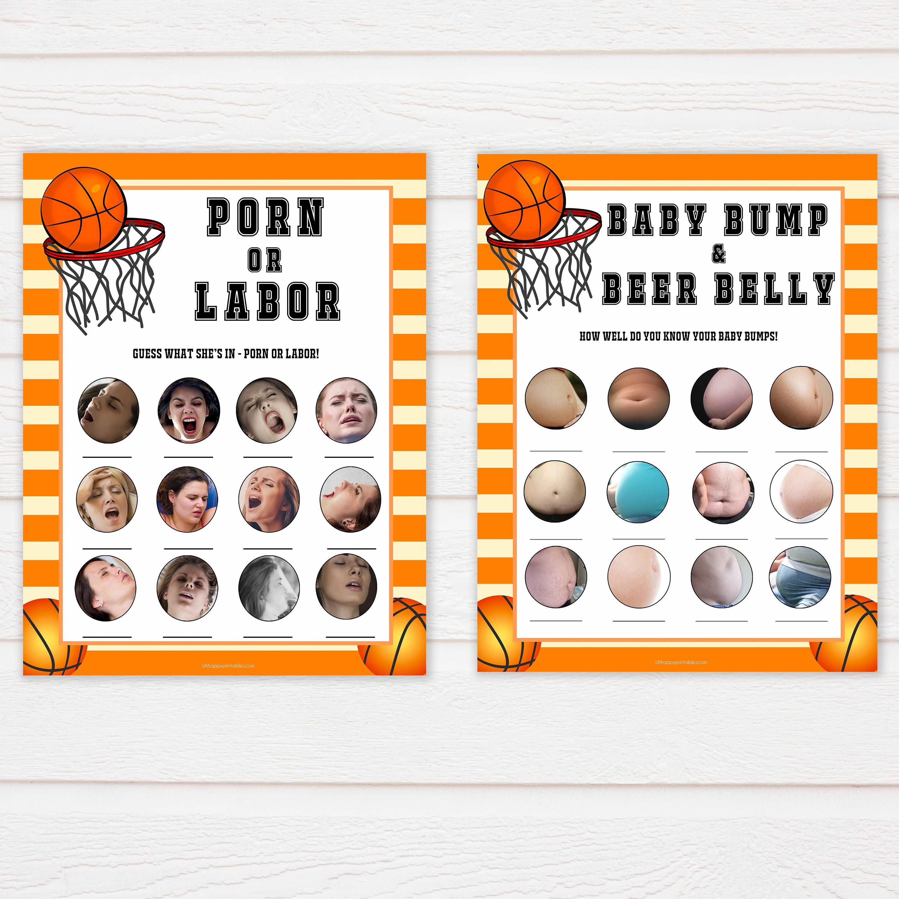 Basketball baby shower games, basketball baby games pack, baby games bundle, baby game, printable baby games, basket baby games, baby shower games, basketball baby shower idea