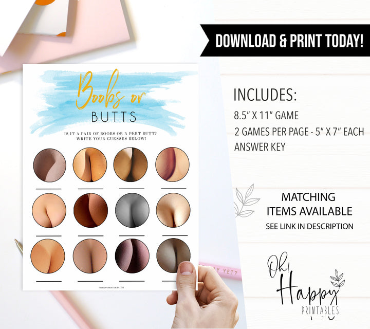 Blue swash, boobs or butts baby games, baby shower games, printable baby games, fun baby games, boy baby shower games, baby games, fun baby shower ideas, baby shower ideas, boy baby games, blue baby shower