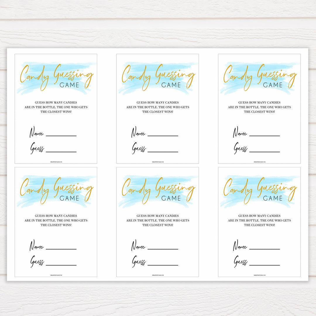 Blue swash, candy guessing game baby games, baby shower games, printable baby games, fun baby games, boy baby shower games, baby games, fun baby shower ideas, baby shower ideas, boy baby games, blue baby shower