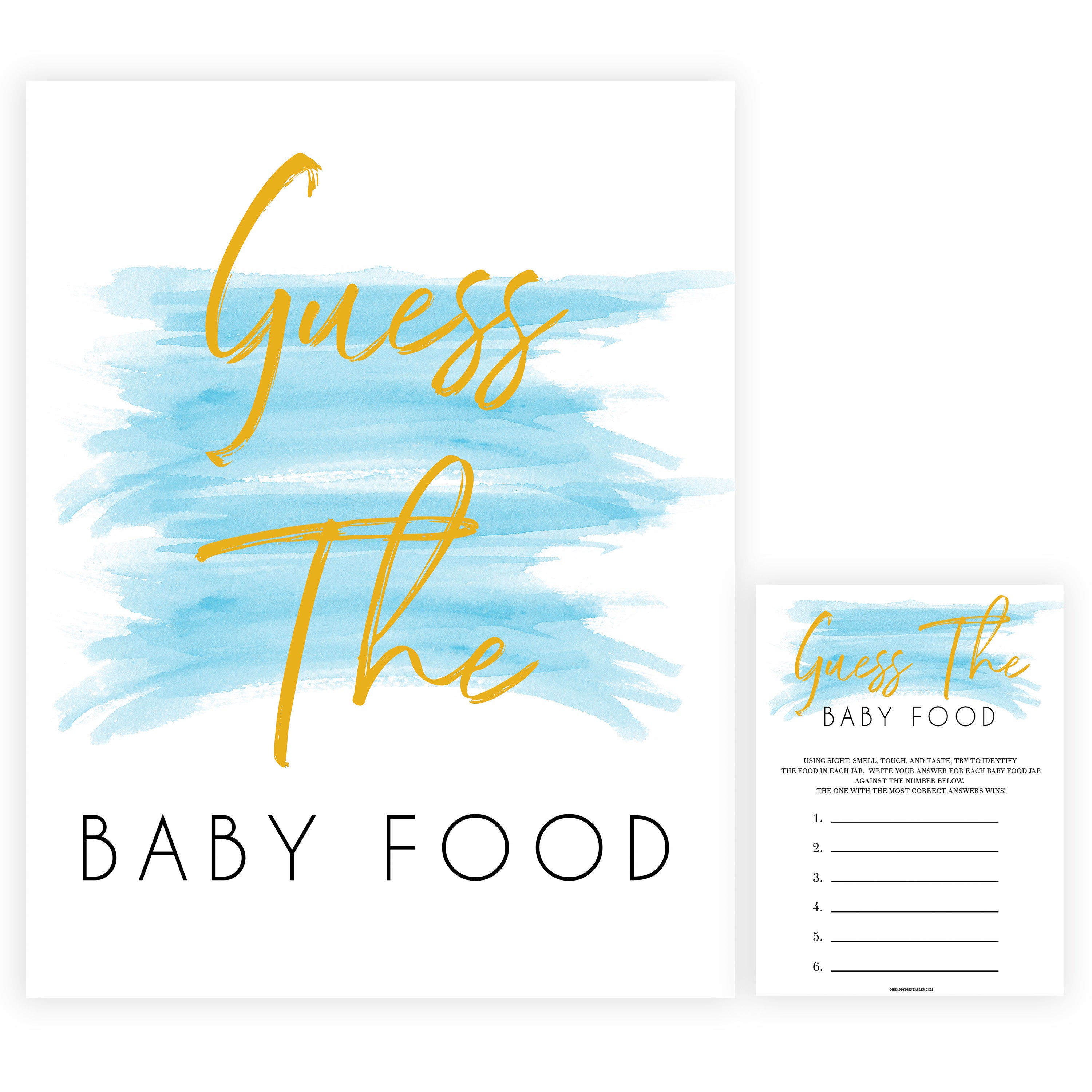 Blue swash, guess the baby food baby games, baby shower games, printable baby games, fun baby games, boy baby shower games, baby games, fun baby shower ideas, baby shower ideas, boy baby games, blue baby shower