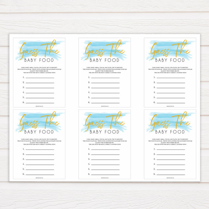 Blue swash, guess the baby food baby games, baby shower games, printable baby games, fun baby games, boy baby shower games, baby games, fun baby shower ideas, baby shower ideas, boy baby games, blue baby shower