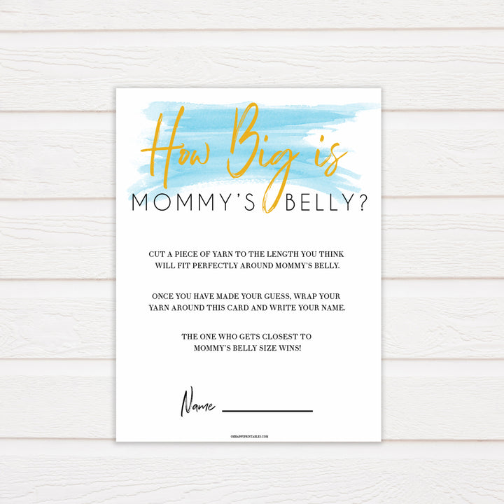 Blue swash, how big is mommys belly baby games, baby shower games, printable baby games, fun baby games, boy baby shower games, baby games, fun baby shower ideas, baby shower ideas, boy baby games, blue baby shower