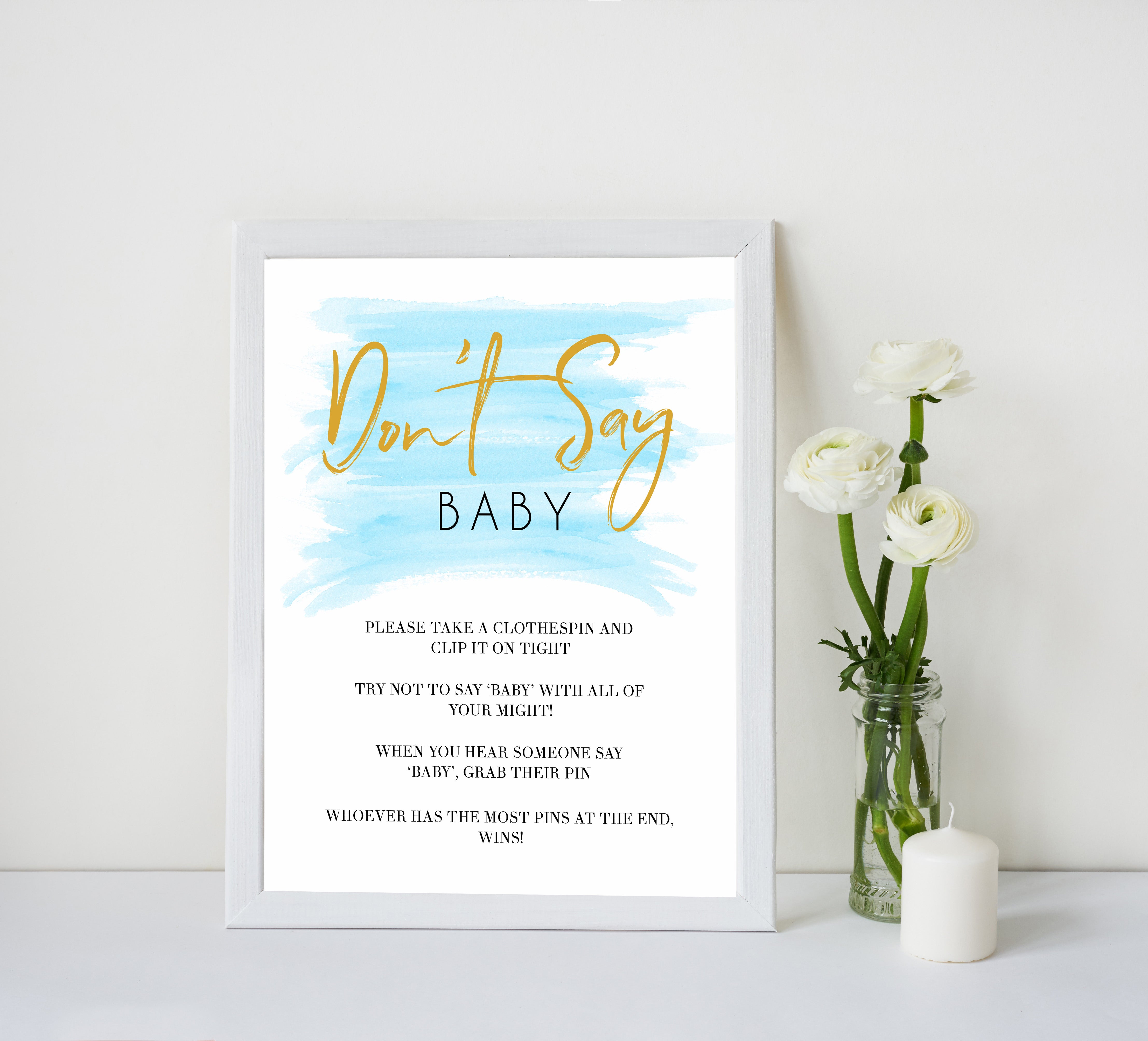 Blue swash, dont say baby baby games, baby shower games, printable baby games, fun baby games, boy baby shower games, baby games, fun baby shower ideas, baby shower ideas, boy baby games, blue baby shower