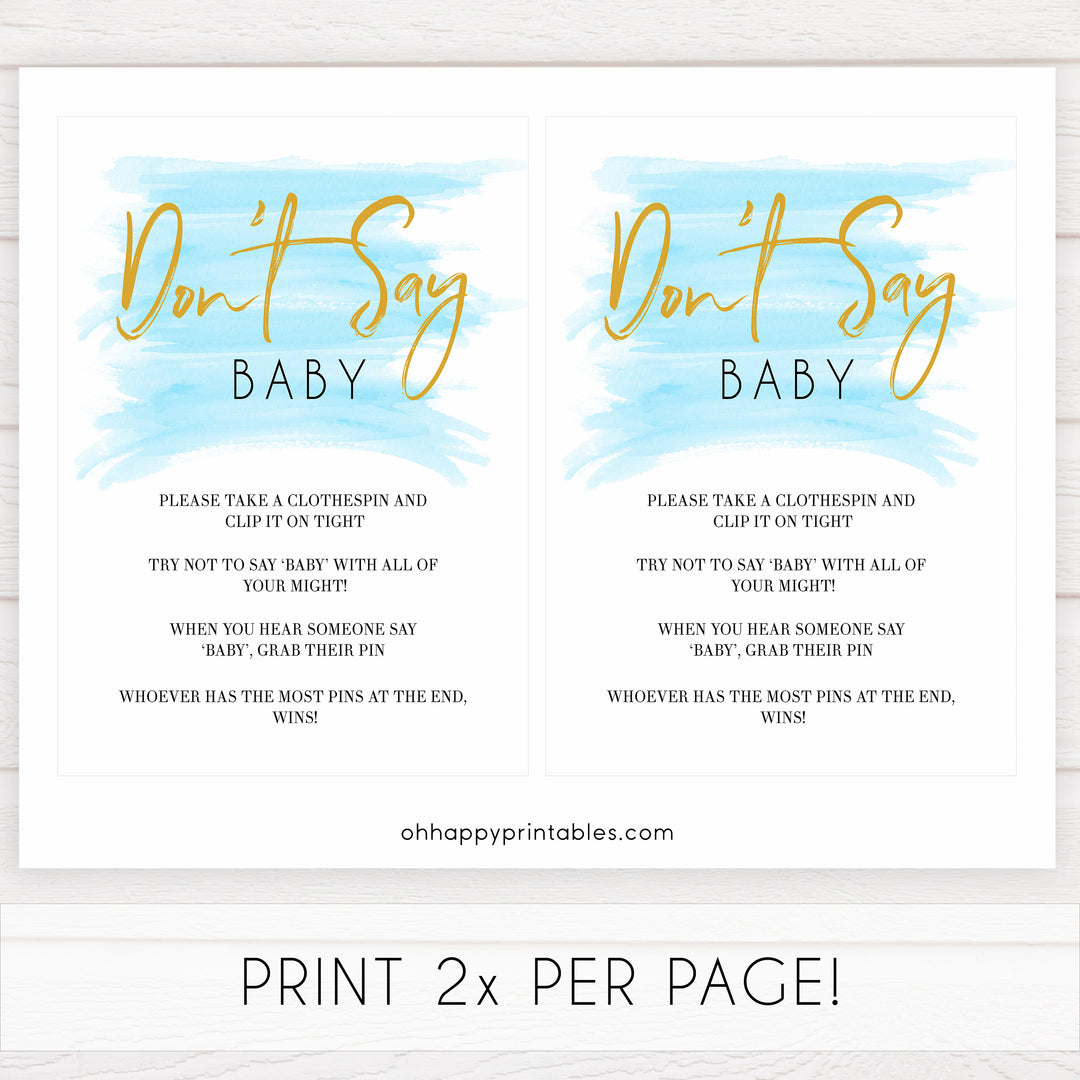 Blue swash, dont say baby baby games, baby shower games, printable baby games, fun baby games, boy baby shower games, baby games, fun baby shower ideas, baby shower ideas, boy baby games, blue baby shower