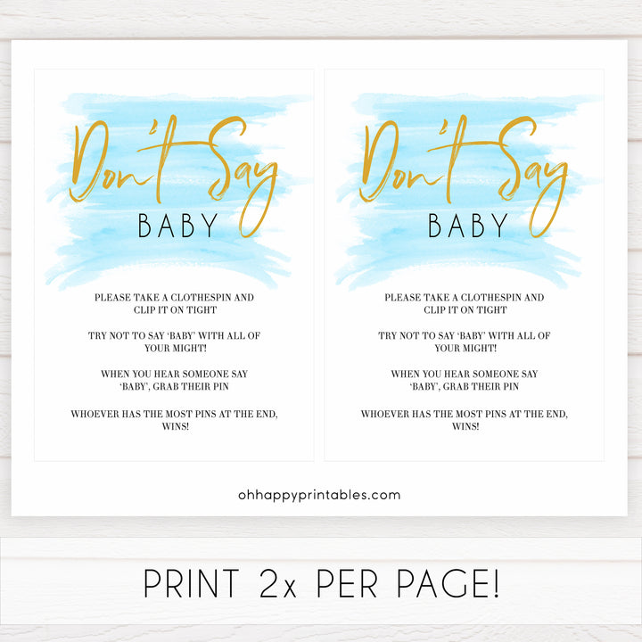 Blue swash, dont say baby baby games, baby shower games, printable baby games, fun baby games, boy baby shower games, baby games, fun baby shower ideas, baby shower ideas, boy baby games, blue baby shower