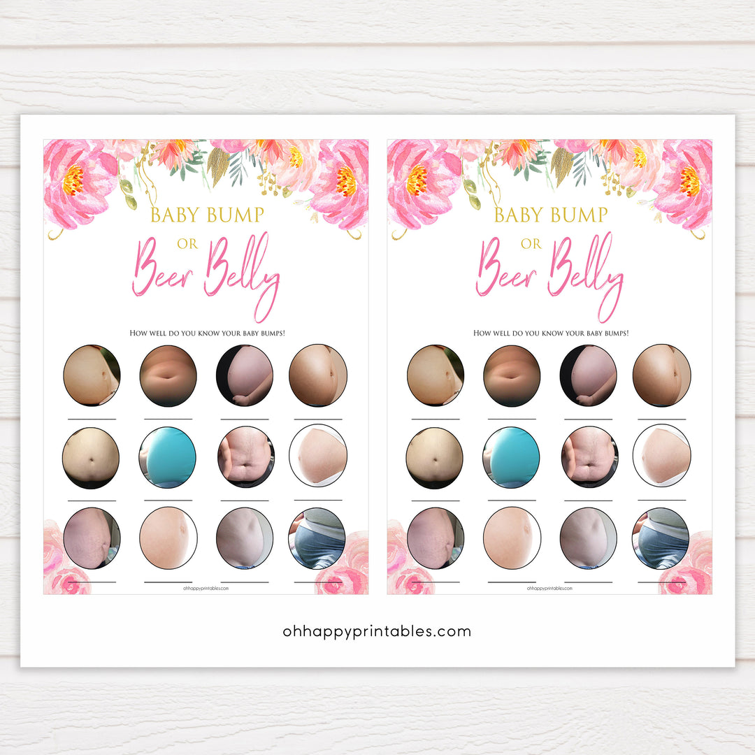 Pink blush floral baby shower game, porn or labor game, boobs butts game, baby bump game, printable baby games, baby shower games, blush baby shower, floral baby games, girl baby shower ideas, pink baby shower ideas, floral baby games, popular baby games, fun baby games