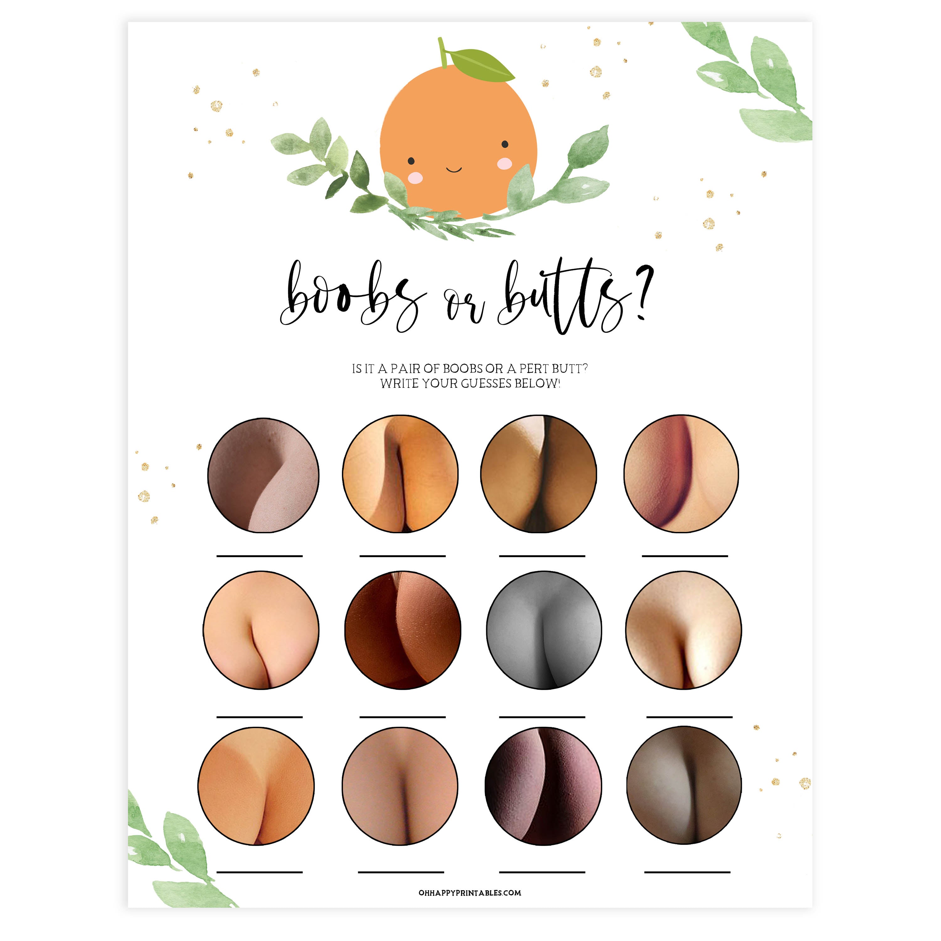 boobs or butts baby shower game, Printable baby shower games, little cutie baby games, baby shower games, fun baby shower ideas, top baby shower ideas, little cutie baby shower, baby shower games, fun little cutie baby shower ideas
