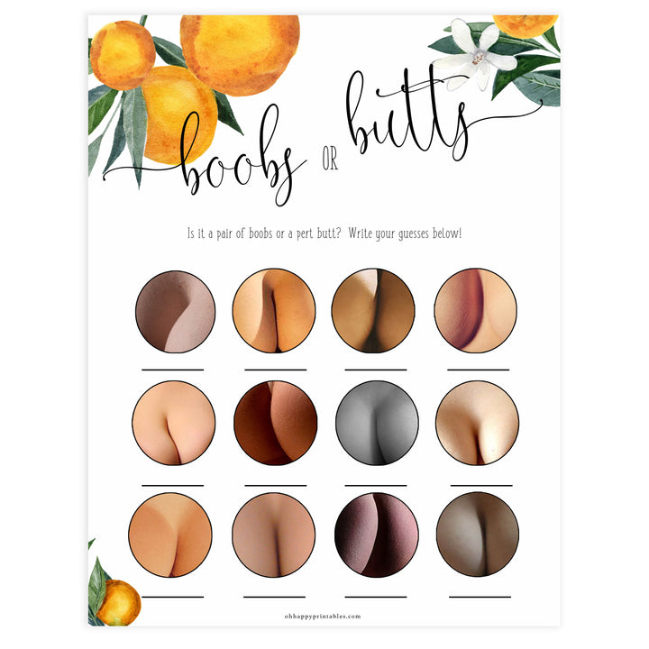 boobs or butts baby shower game, Printable baby shower games, little cutie baby games, baby shower games, fun baby shower ideas, top baby shower ideas, little cutie baby shower, baby shower games, fun little cutie baby shower ideas, citrus baby shower games, citrus baby shower, orange baby shower