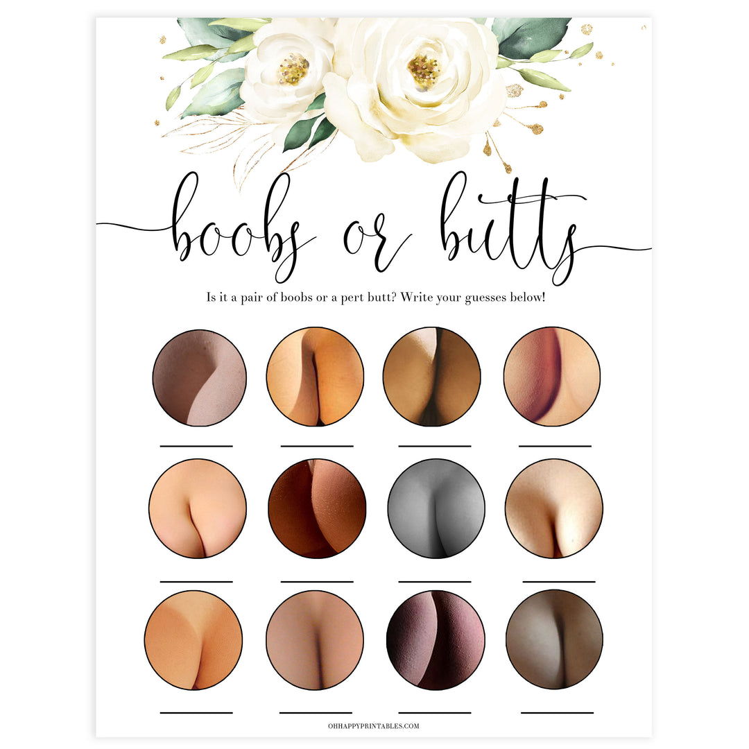 boobs or butts baby game, Printable baby shower games, shite floral baby games, baby shower games, fun baby shower ideas, top baby shower ideas, floral baby shower, baby shower games, fun floral baby shower ideas
