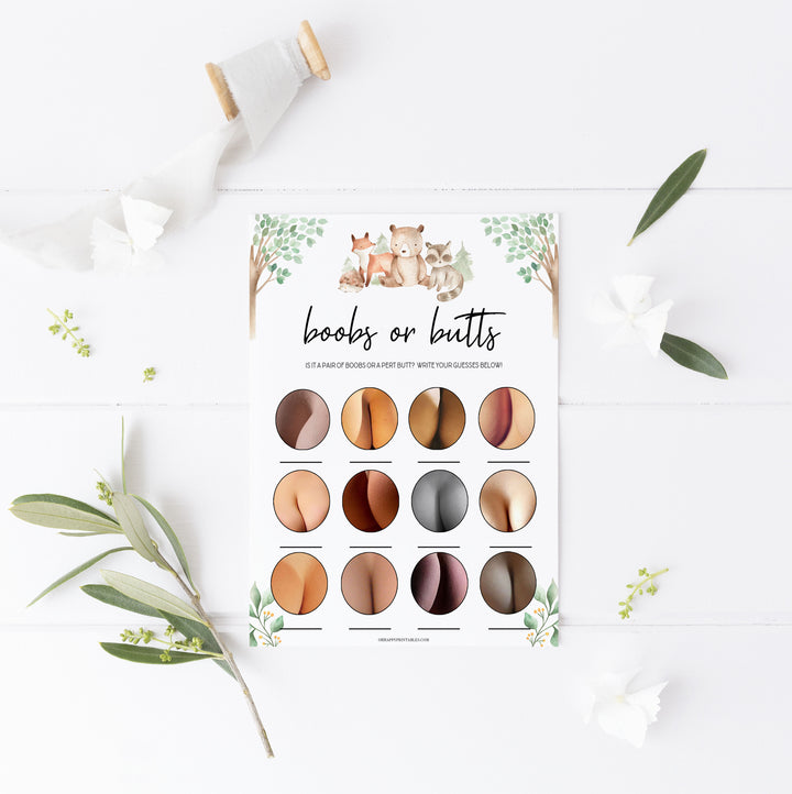 boobs or butts baby game, Printable baby shower games, woodland animals baby games, baby shower games, fun baby shower ideas, top baby shower ideas, woodland baby shower, baby shower games, fun woodland animals baby shower ideas