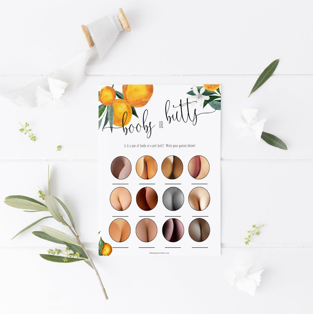 boobs or butts baby shower game, Printable baby shower games, little cutie baby games, baby shower games, fun baby shower ideas, top baby shower ideas, little cutie baby shower, baby shower games, fun little cutie baby shower ideas, citrus baby shower games, citrus baby shower, orange baby shower