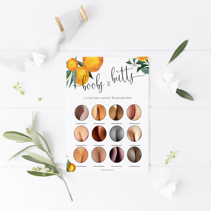 boobs or butts baby shower game, Printable baby shower games, little cutie baby games, baby shower games, fun baby shower ideas, top baby shower ideas, little cutie baby shower, baby shower games, fun little cutie baby shower ideas, citrus baby shower games, citrus baby shower, orange baby shower