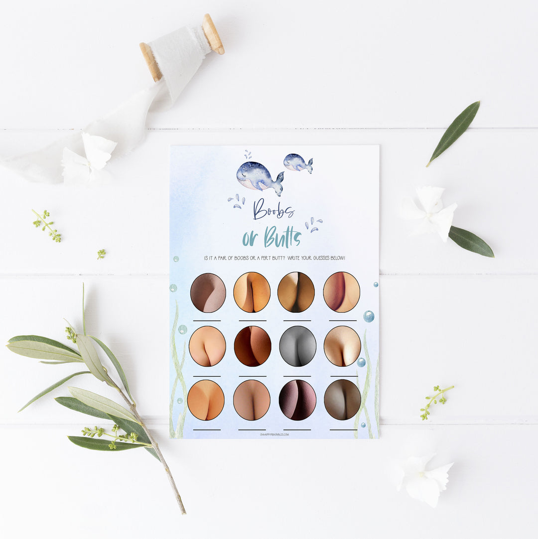 boobs or butts baby shower game, Printable baby shower games, whale baby games, baby shower games, fun baby shower ideas, top baby shower ideas, whale baby shower, baby shower games, fun whale baby shower ideas