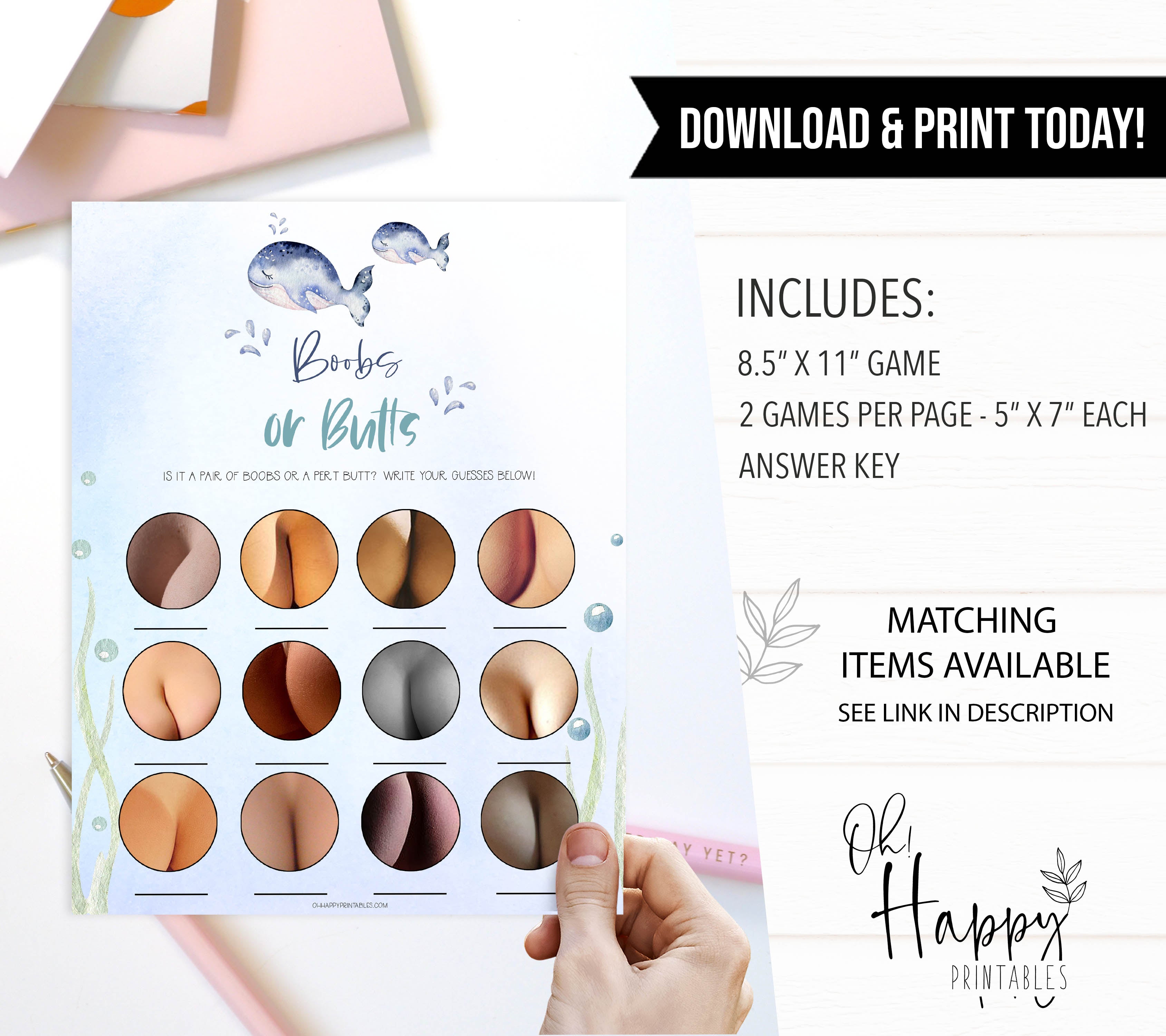 boobs or butts baby shower game, Printable baby shower games, whale baby games, baby shower games, fun baby shower ideas, top baby shower ideas, whale baby shower, baby shower games, fun whale baby shower ideas