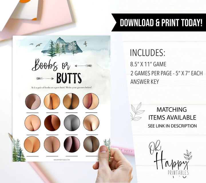 boobs or butts baby game, Printable baby shower games, adventure awaits baby games, baby shower games, fun baby shower ideas, top baby shower ideas, adventure awaits baby shower, baby shower games, fun adventure baby shower ideas