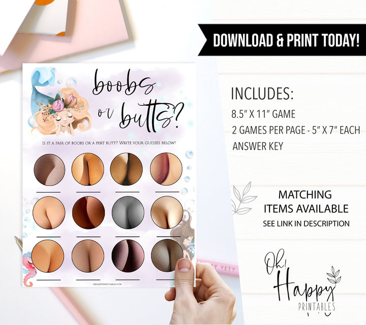 boobs or butts baby games, Printable baby shower games, little mermaid baby games, baby shower games, fun baby shower ideas, top baby shower ideas, little mermaid baby shower, baby shower games, pink hearts baby shower ideas