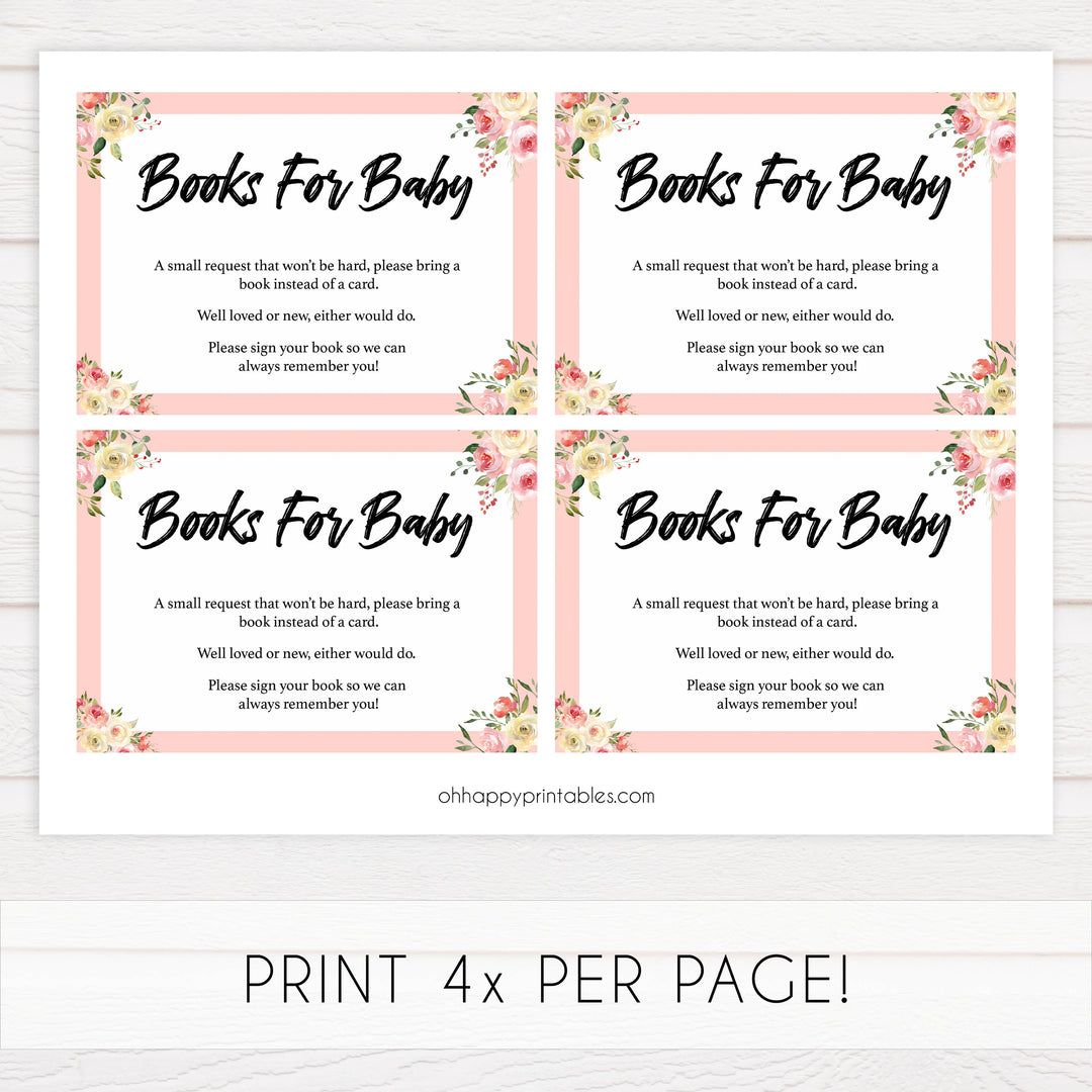 books for baby, bring a book, Printable baby shower games, floral fun baby games, baby shower games, fun baby shower ideas, top baby shower ideas, floral baby shower, blue baby shower ideas