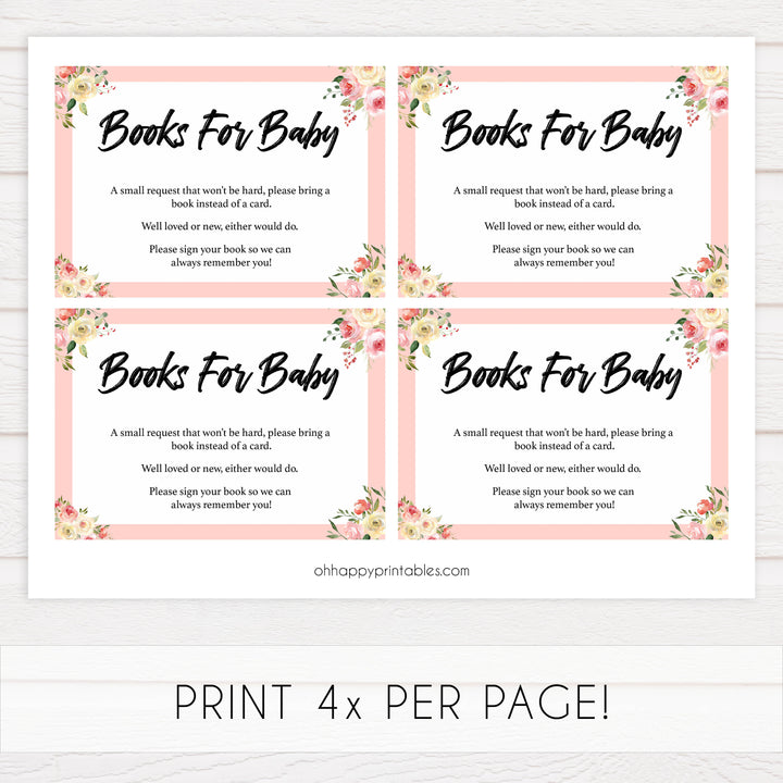 books for baby, bring a book, Printable baby shower games, floral fun baby games, baby shower games, fun baby shower ideas, top baby shower ideas, floral baby shower, blue baby shower ideas