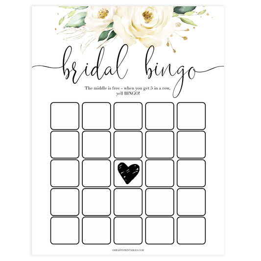 bridal shower bingo game, Printable bridal shower games, floral bridal shower, floral bridal shower games, fun bridal shower games, bridal shower game ideas, floral bridal shower