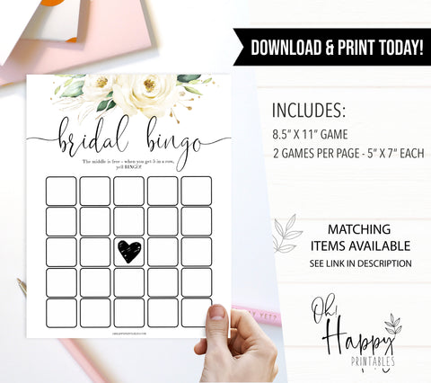 bridal shower bingo game, Printable bridal shower games, floral bridal shower, floral bridal shower games, fun bridal shower games, bridal shower game ideas, floral bridal shower