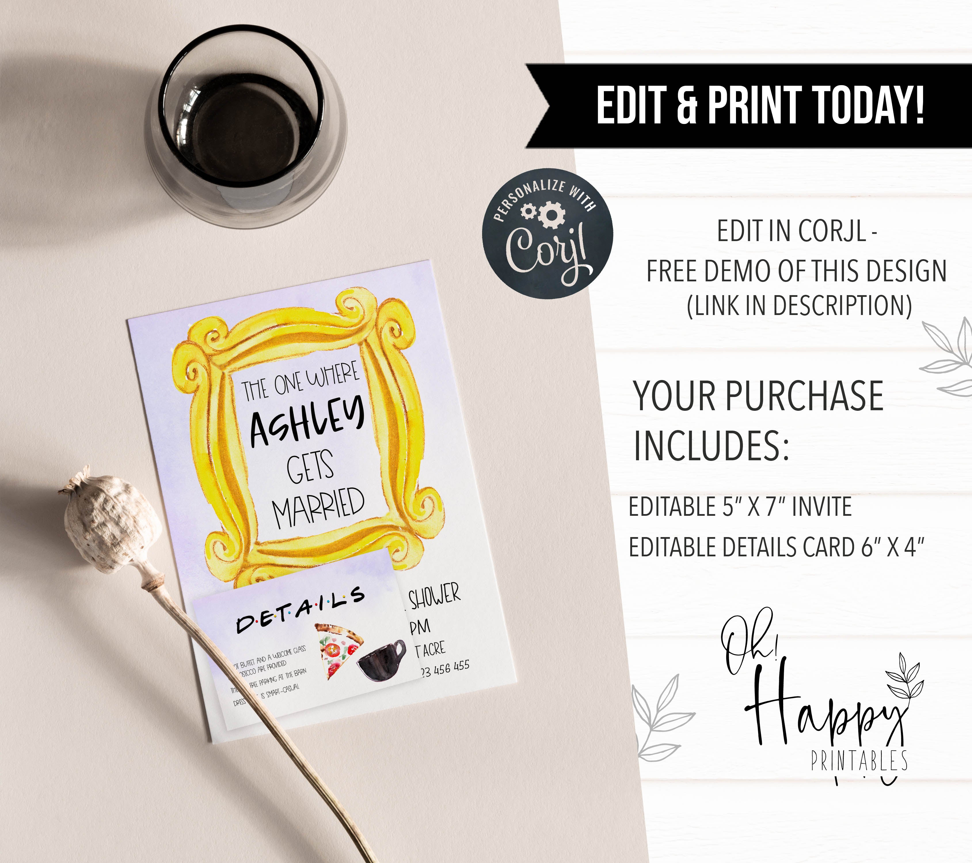 the one where bridal shower invitations, editable bridal shower friends invitations, printable bridal shower invitations